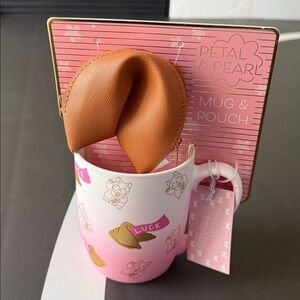 Petal & Pearl Mug and Fortune Cookie 🥠 Pouch Set